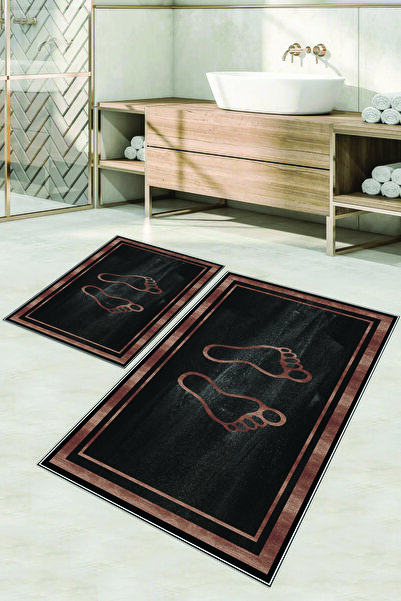 Napoli Home Set de covoraș de baie imprimat digital, lavabil, anti-alunecare,...