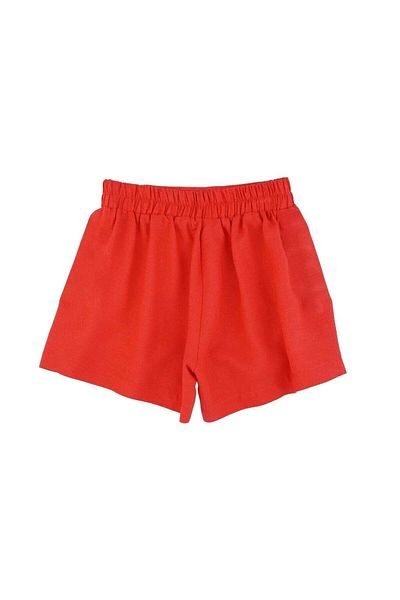 best kids Pantaloni scurți pentru fete cu model de flori de rodie - Detaliu nasturi 12179