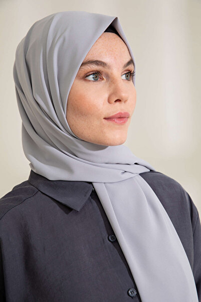 PURESCARFS Medine İpeği Gümüş Şal