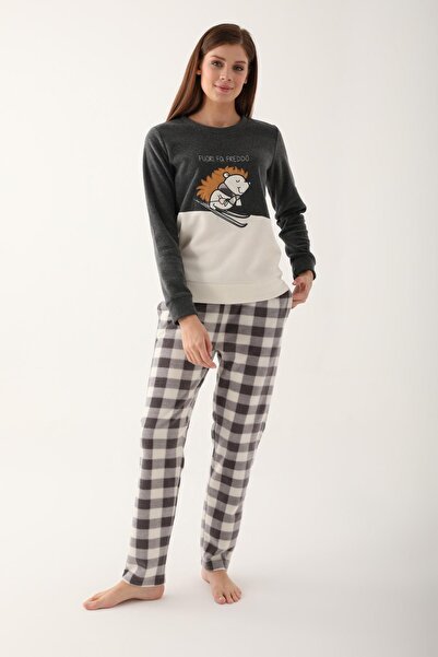 Arnetta Fa Fredo Койо Грі Жіночий піжамний комплект з довгими рукавами