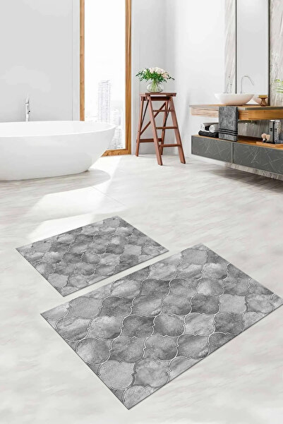 Napoli Home Set de vas de toaletă cu covoraș de baie cu model de cană, imprim...