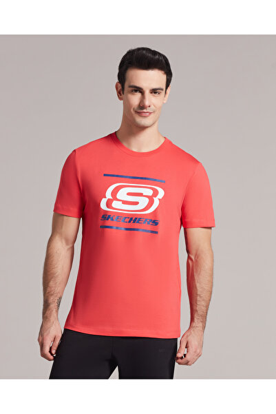 SKECHERS M Big Logo T-Shirt Erkek Red Tshirt S212949-600