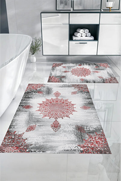 Napoli Home Цифрово отпечатан, измиваем, с векторни мотиви, комплект за баня ...