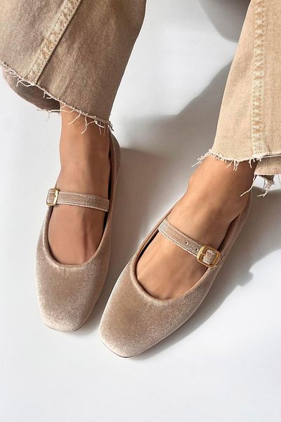 STRASWANS Καρμίνη Γυναικεία Ζώνη Λεπτομέρεια Velvet Ballerina Mink