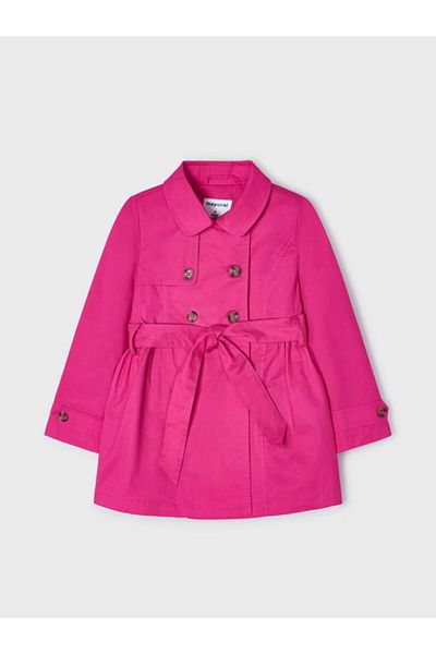 MAYORAL Girl's Buttoned Trench Coat - Fuchsia