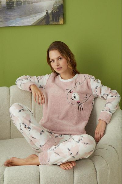 PİJAMOOD Pijamood 6037 Pink Women's Pajama Set