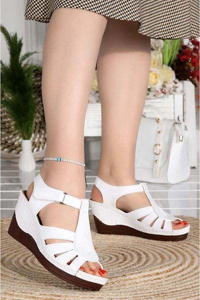 KOCAMANLAR Aryan 19-200 D.r Recommended Orthopedic Women's Sandals - WHITE