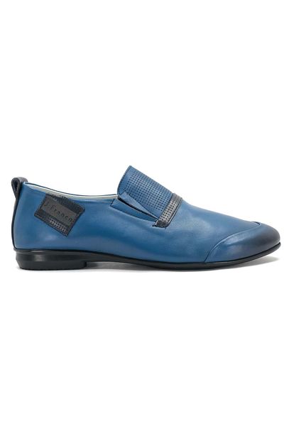 Kids Club Shoes James Franco 812 - Мъжки сини мокасини за мъже, 100% естествена кожа