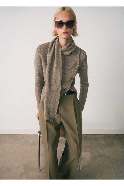 MANGO Woman Openwork Knitted Sweater