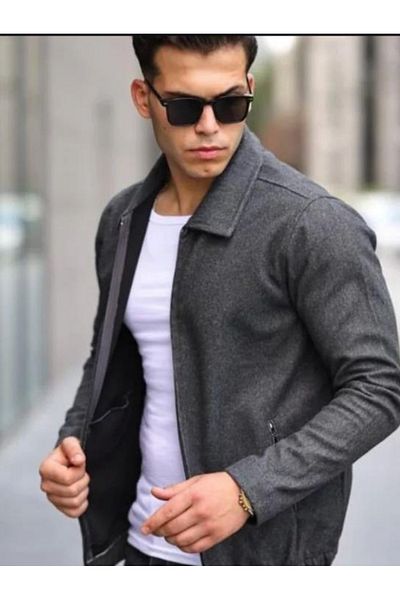 TRico Elastic Waist Zippered Stamp Jacket