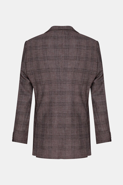 W Collection KAHVE DÜĞMELİ PAMUK/YÜN CEKET