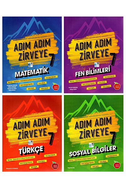 Newton Yayınları Newton 7. Sınıf Adım Adım Zirveye Matematik Fen Türkçe Sosyal Soru Banka 4 Kitap