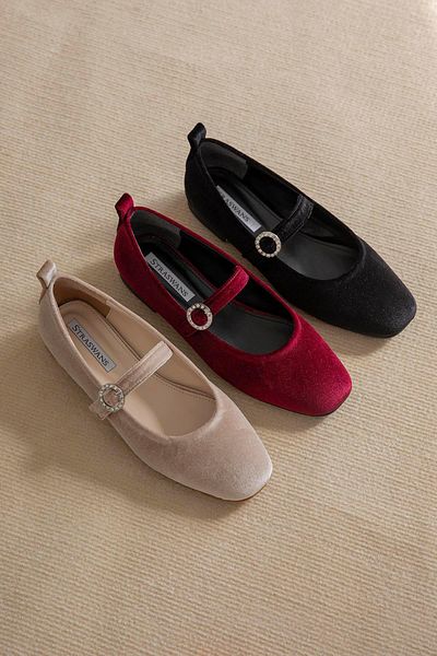 STRASWANS Λεπτομέρεια γυναικεία ζώνη Berny Velvet Ballerina Mink
