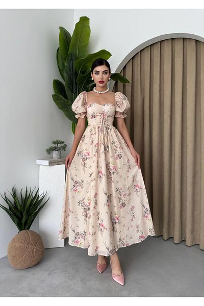 conconmoda Long Ruzi Design Dress