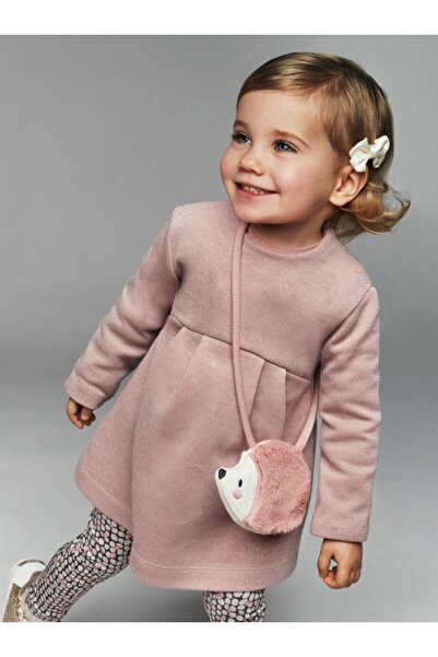 MAYORAL kız bebek uzun kol elbise çanta 2 li set 2915