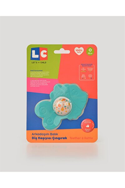 lets be child Lc Arkadaşım Balık Mavi Diş Kaşıyıcı Çıngırak