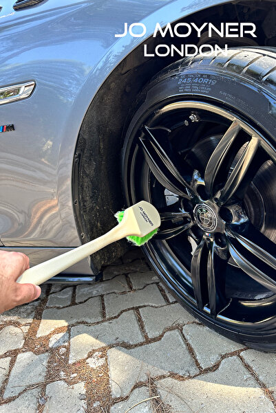 Jo Moyner Uzun Saplı Jant için Tekerlek ve Lastik Fırçası Araba Yıkama Fırças...