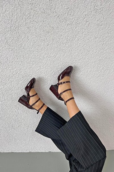 STRASWANS Franky  Kadın  Topuklu  Rugan  Ayakkabı Bordo