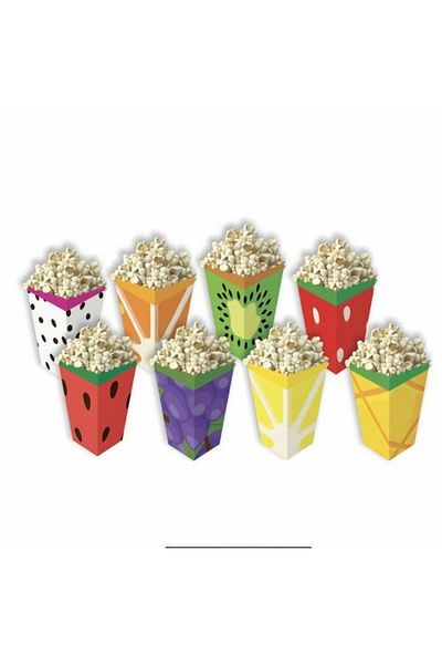 parti sürprizi 8 Corn Boxes - Fruits Theme