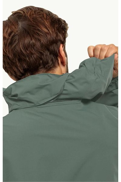 Jack Wolfskin 1111142_4311_005 Stromy Ponıt Outdoor Raincoat Jacket Green