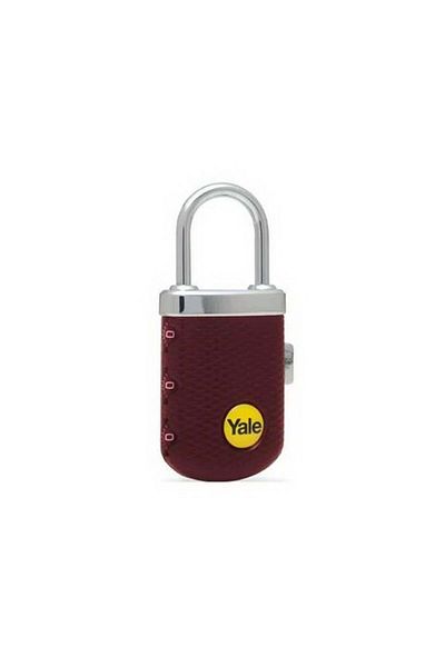 Yale Elegant Burgundy Padlock with 3 Combination
