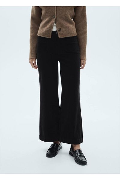 MANGO Woman Catherin Culotte Corduroy Trousers