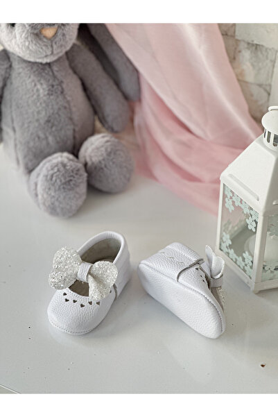 Li Puna White Shine Genuine Leather Baby Moccasin