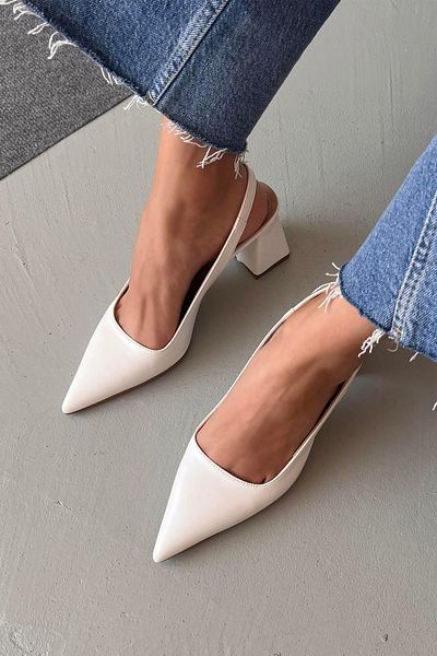 STRASWANS Stefan Women's Leather Heeled Shoes White