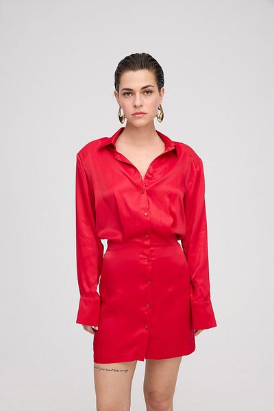 VATKALI Rochie cămașă din satin - Design elegant și confortabil