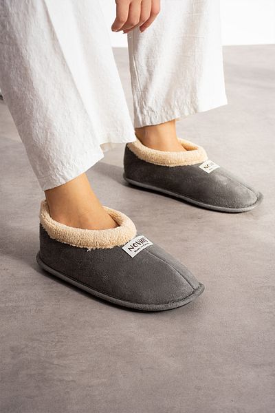 NOVİNS Unisex Soft Plush Home Shoe Light Comfortable Base Home Cover Warm Lining