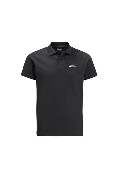 Jack Wolfskin Απαραίτητο ανδρικό μπλουζάκι Polo M μαύρο πόλο
