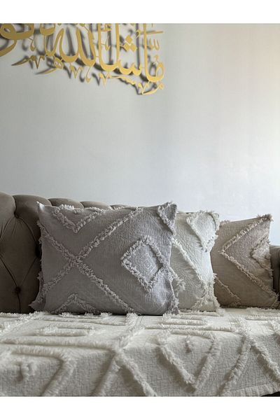 LUSSO Husa de canapea scandinava stil ecru - 100x240