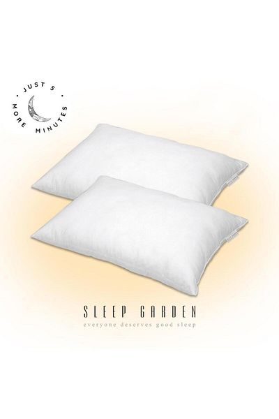 Sleep Garden Microfiber Silky Soft Silicone Fiber Pillow 2 Pieces