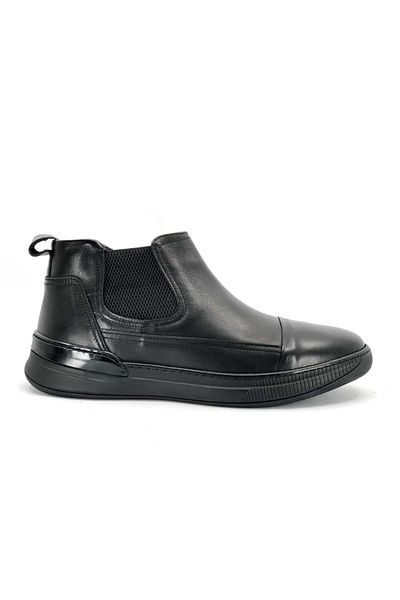 Kids Club Shoes James Franco 6834 Δερμάτινες Casual Ανδρικές Μπότες ΜΑΥΡΟ