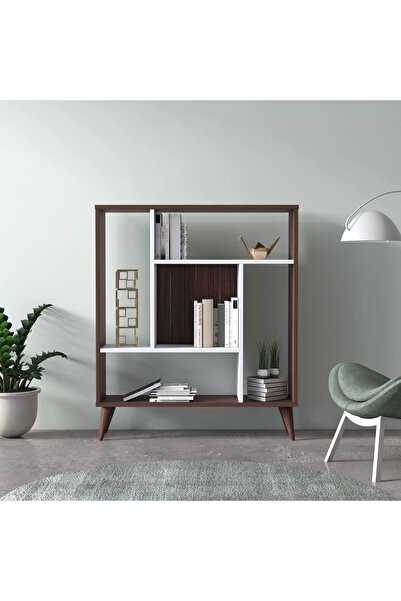 Ruum Store By Doğtaş Norm Modern Tasarım Kitaplık Ceviz Opak Beyaz