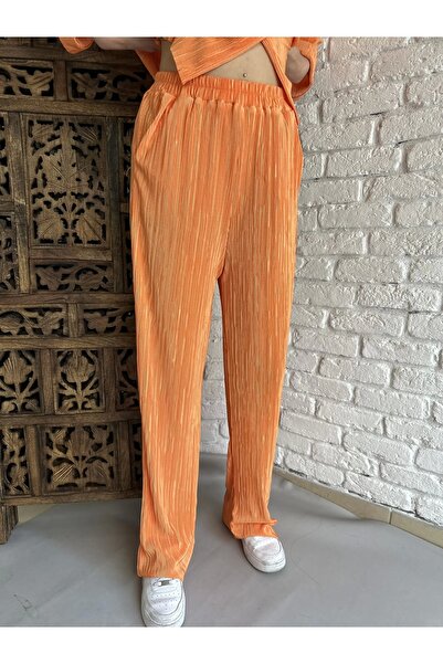 moneta boutique Жіночий комплект плісированих гольфів та штанів з еластичною талією, що зручно облягають фігуру