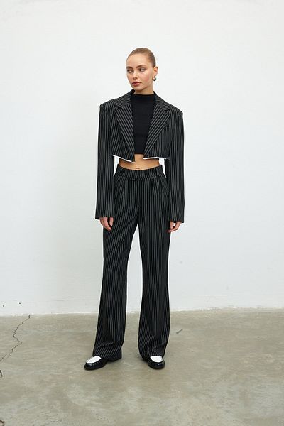 VATKALI Ριγέ crop blazer