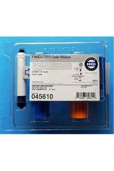 Fargo 045610   Dtc1500 Ymck Color Ribbon One Face 500 Color Print