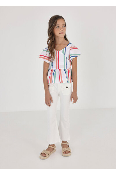 MAYORAL κοριτσίστικη καλοκαιρινή ριγέ μπλούζα 6194