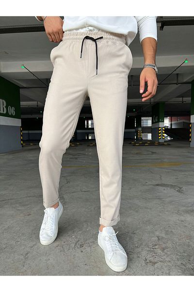 hello7 Men's jogger Elastic Waist Lace-up rubber Leg pants