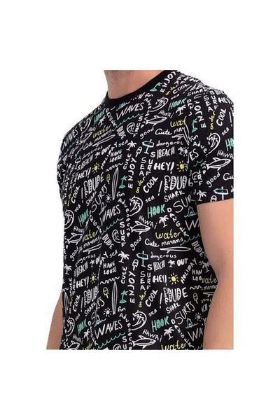 ROLY POLY 2738 Black Color Father Son Short Sleeve Pajama Set