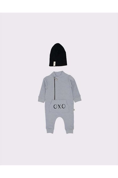 rg kidsstore Oxo Printed Baby Romper and Beret - Designed