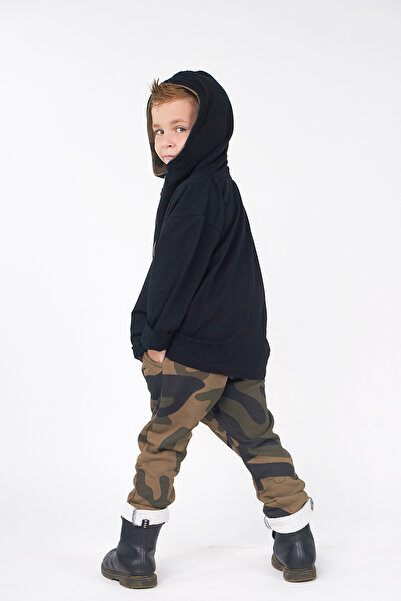 Catz Kids Διπλό παντελόνι Harem (Μαύρο και Χακί μοτίβο καμουφλάζ)