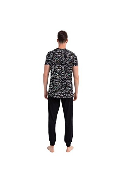 ROLY POLY 2738 Black Color Father Son Short Sleeve Pajama Set
