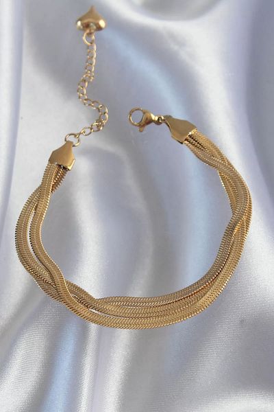 Skygo 316L Steel Gold Color Italian Chain Model Multiple Bracelet - Tj-Bb6187