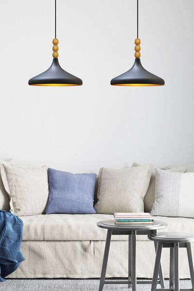 Bamyum Ikili Champion Siyah Sarkıt Lamba Yemek Masası Oturma Odası Mutfak Salon Otel Café