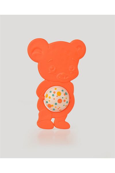 lets be child LC لطيف - عضاضة برتقالية على شكل دمية دب