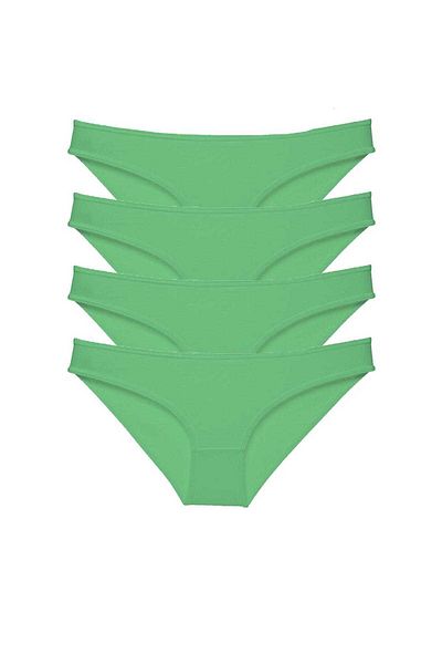 Rasanet 4 Pieces Super Eco Set Lycra Women's Slip Panties Green