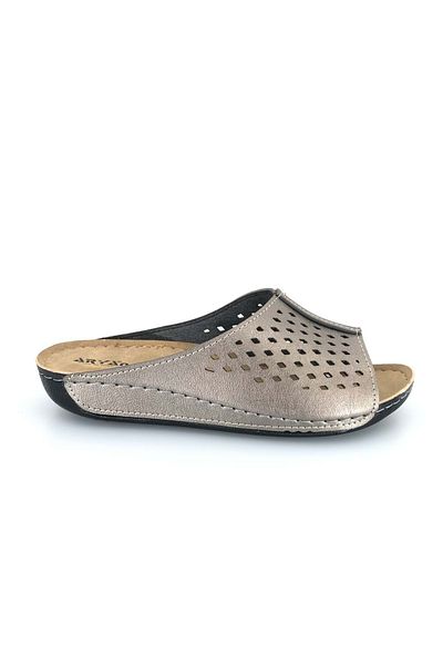 Kids Club Shoes Aryan 08-227 Γυναικείες Ορθοπεδικές Γυναικείες Παντόφλες PLATINUM