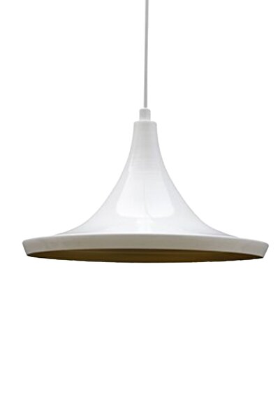 Bamyum Geniş Beyaz Metal Avize Mutfak Yatak Odası Salon Hol Cafe Ofis Pastane Masaüstü Sarkıt Lamba